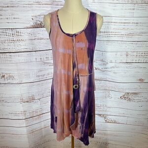 Purple‎ and Pink Dress over the knee flowy